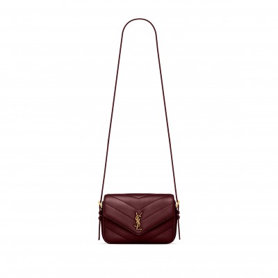 YSL LOULOU TOY CROSSBODY IN MATELASSÉ LAMBSKIN 873156AAEAX6197 (21*14*5cm)